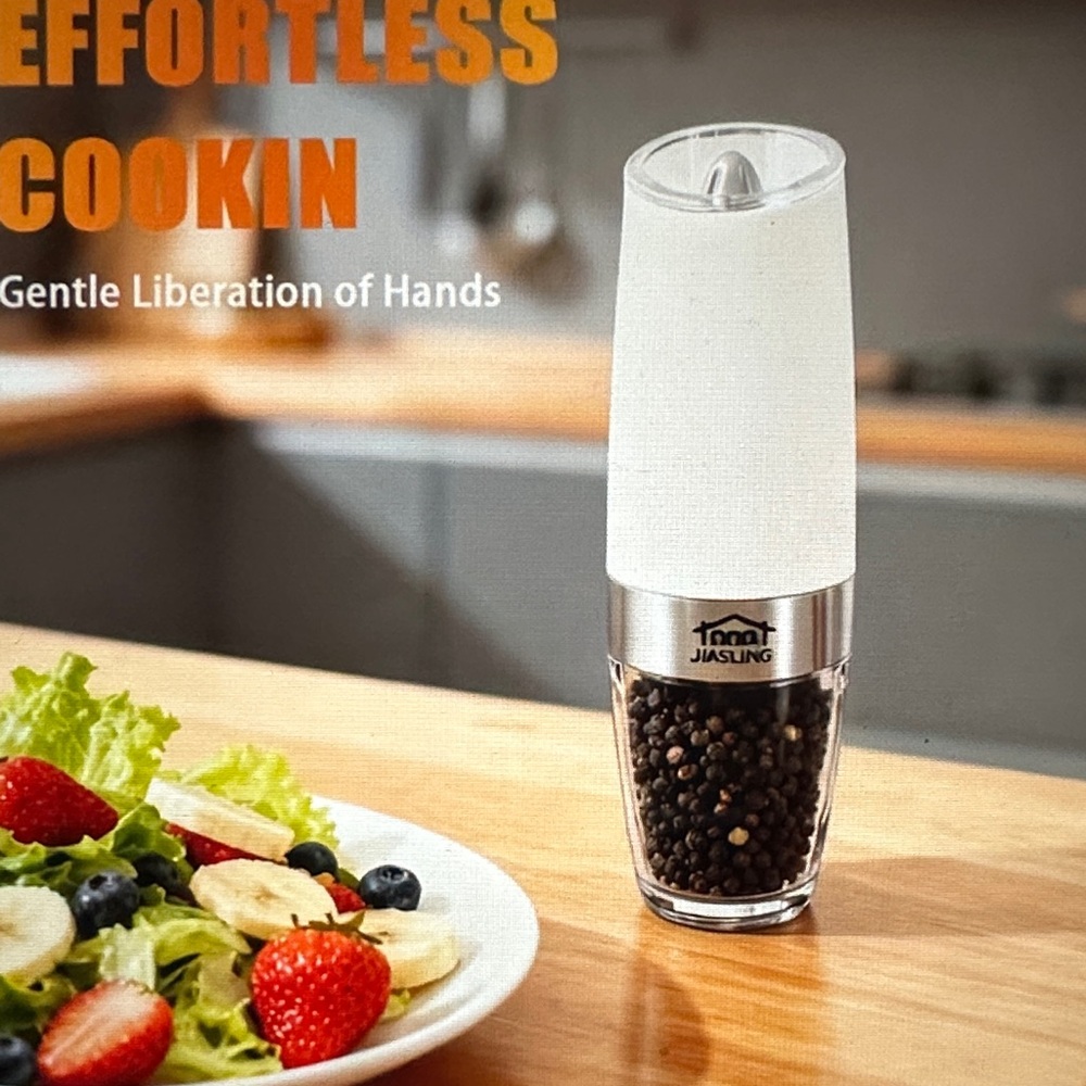 Electric Pepper Grinder with Blue LED Light - Picture 2 of 3